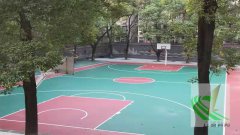 岳塘区首片新国标篮球场由凯旋娱乐（中国）有限公司建成